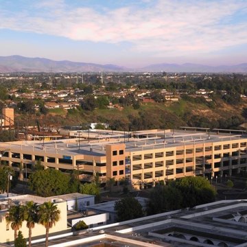 Sharp Memorial Hospital parking garage in San Diego, Calif.