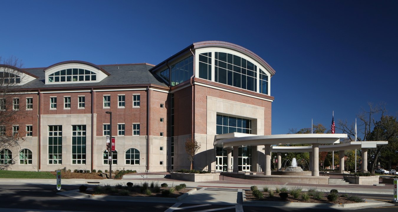 The entrance of the Student Center building at SIU Carbondale. 