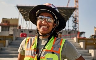 Construction worker on a jobsite.