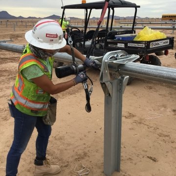 McCarthy construction worker at a solar farm jobsite