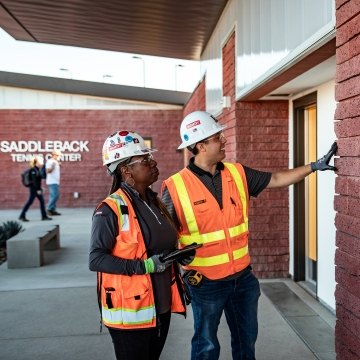 Construction workers on a jobsite.