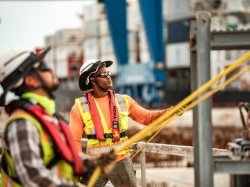 Construction workers on a jobsite.