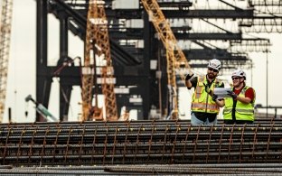 construction workers at a jobsite