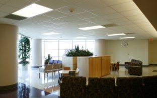 Lobby and waiting area with chairs and couches