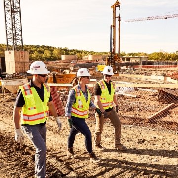 Construction workers on a jobsite.