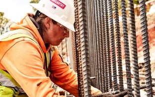 person working on a jobsite