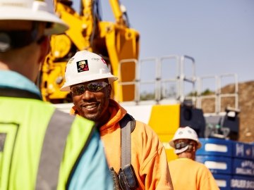 Construction workers on a jobsite.