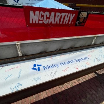 Trinity Health signed beam