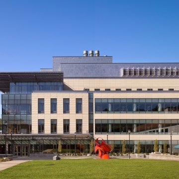 Exterior view of Li Ka Shing building. 