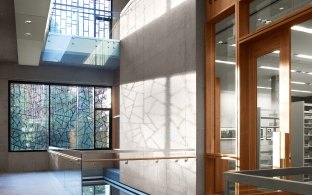 Interior view of a hallway within the library.