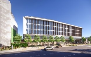 UCI Advanced Care Building Exterior Rendering