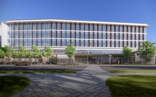 UCI Advanced Care Building Exterior Rendering