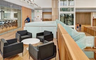 UCSD Biomedical Research Facility Interior Upper Level Conference Room and small group gathering space