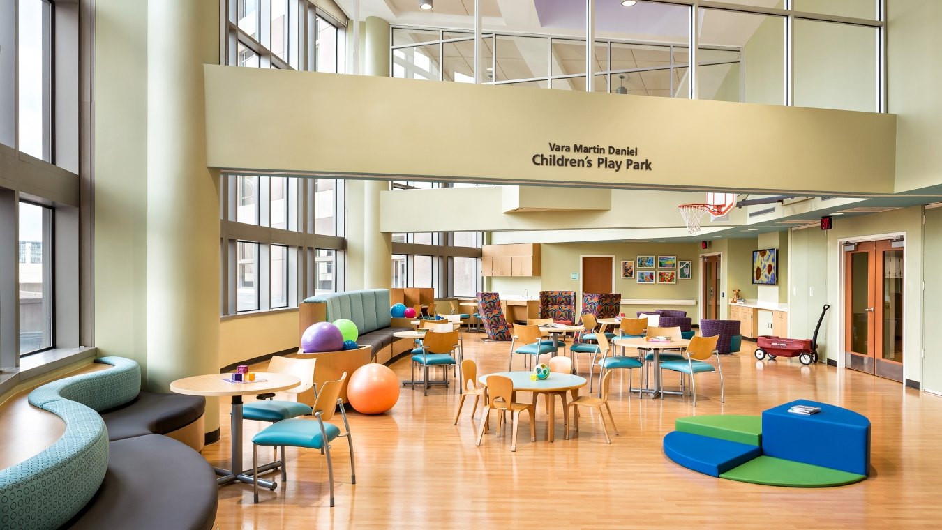 Waiting area of a hospital.