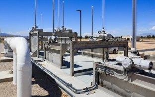 Equipment at the water treatment facility