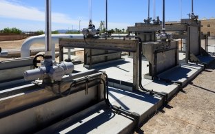 Equipment at the water treatment facility