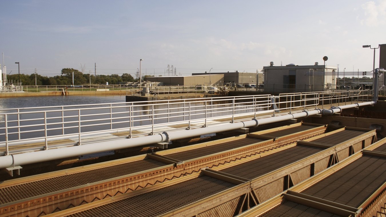 View of pipes and equipment at the facility