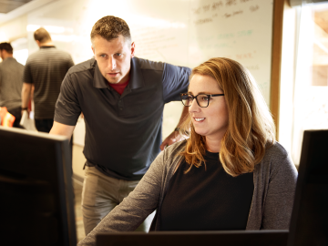 employees at desk